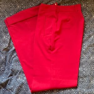MODA INTERNATIONAL Red Wide Cuffed Dress Pants 8T